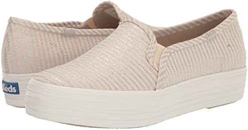 Keds Women's Triple Decker Sneaker, Natural/Silver, 9.5 | Image 6