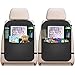 URAQT Organisateur de Siège Arrière de Voiture, 2PCS Noir Universel Organisateur de Voiture pour Enfant avec Grande Poche de Rangement et Support de Tablette, Protection Organisateur Siege de Voiture
