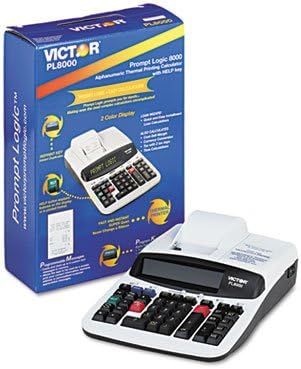 PL8000 One-Color Prompt Logic Printing Calculator, Black Print, 8 Lines/Sec, Sold as 2 Each