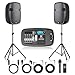CAICOUSTIC 8-Channel Portable PA System with Bluetooth, Microphone, 2 Speaker Stands, USB, Reverb/Delay Effects - Perfect for Outdoor Events, Parties, Weddings, Church Services (2 x 10 Woofers)