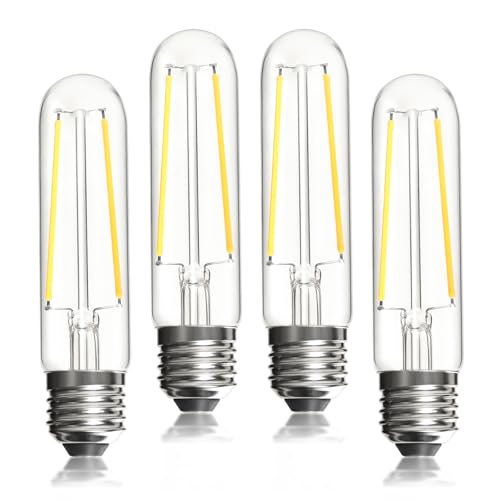BRIMAX Ampoule E27 Dimmable LED 4W=Incandescence 40W, Ampoule Tube E27 2700k Blanc Chaud 400LM AC220-240V, Ampoules LED T30 Tubulaires Décorative Style Vintage pour...