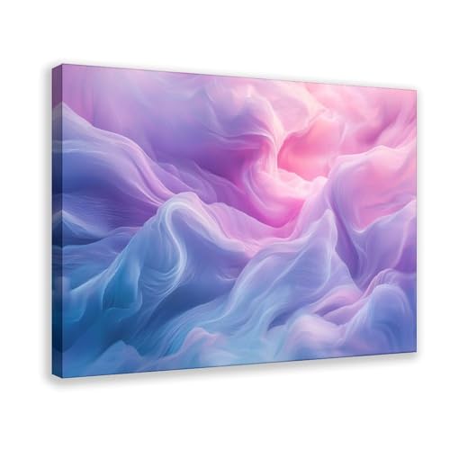 XAHOR Dreamy Abstract Colorblock Wall Art – Soft Pastel Fluid