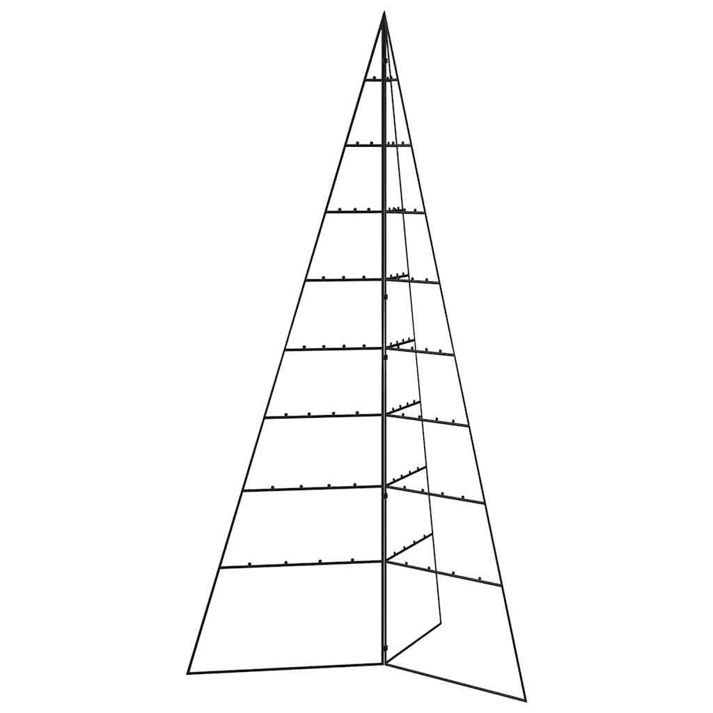 vidaXL Albero di Natale Decorativo in Metallo Nero 180 cm, Albero di Natale Decorativo, Albero di Natale, Decorazione di Natale