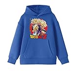 Bioworld Dragon Ball Z Super Saiyan Heroes Boy's Royal Blue Sweatshirt-Large