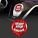 Produktbild TOMALL Auto Motor Start Stop Knopf Abdeckung Kompatibel mit BMW F30 Push Start Stop Knopf Abdeckung Trim F10 G30 F31 Motor Zündung Ring Start Knopf Kappe für Auto Carbon Fiber Zubehör Rot Dekoration