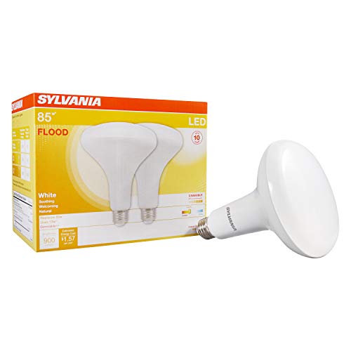 Image of Sylvania BR40 LED Flood Light Bulb, 85W=13W, Dimmable, 900 Lumens, 3000K, Warm White - 2 Pack (40338)