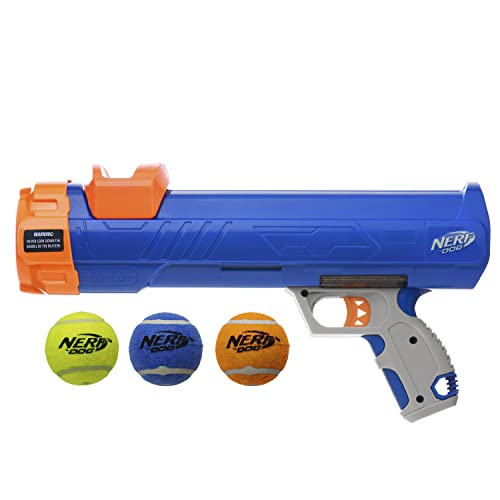 Nerf-Dog-12in-Blaster-wo-Ball-Clip-3-2in-Squeak-Tennis-Balls-Opaque-BlueOrangeGray-and-Orange-and-Blue-and-Green-Small Nerf Dog 12in Blaster wo Ball Clip 3 2in Squeak Tennis Balls Opaque BlueOrangeGray and Orange and Blue and Green Small