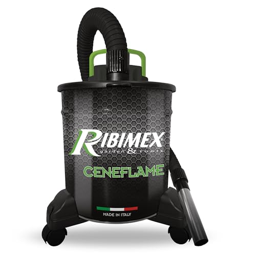 Ribimex Aspiracenere Elettrico Ceneflame, con Filtro HEPA Lavabile e Funzione