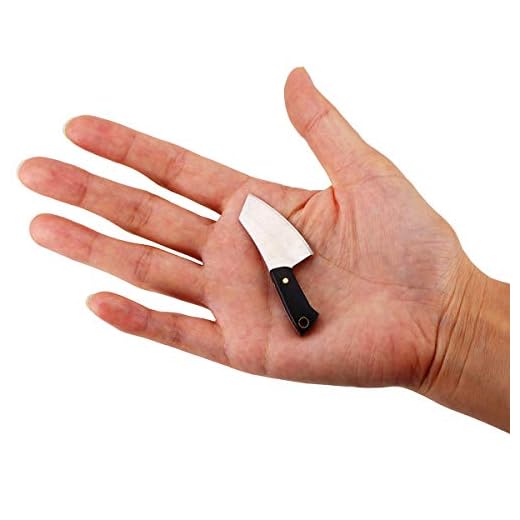 Skyvan EDC Multi-function Mini Pocket Knife with Case, Handmade Men's Novelty Keychain Outdoor Utility Camping Rescue Tools Necklace Knives Pendant Collections Portable (Black Bending)