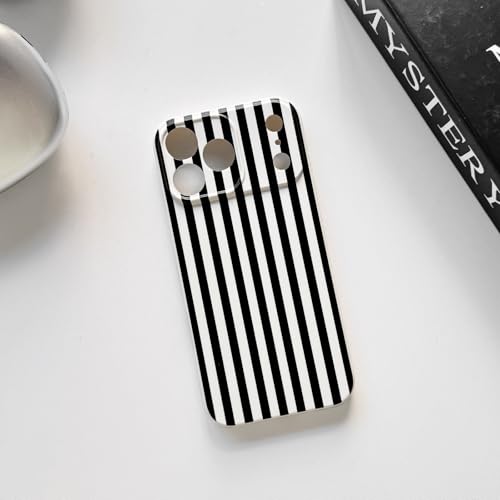 Lovmooful Compatible for iPhone 17 Pro Max Case Cute Color Striped with Aesthetics Design for Girls Women Soft TPU Shockproof More Protective Girly for iPhone 17 Pro Max Case-Black&White by Lovmooful - Used condition - Image 7