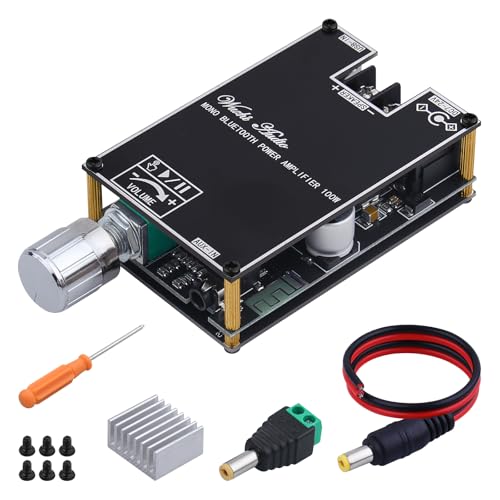 HiFi-Verstärker mit Bluetooth 5.1, ZK-1001B Audioverstärker Karte 100W Mini TWS Mono Audio-Leistungsverstärkermodul mit BT/AUX/USB-Eingang, DC 7-24V DIY-Lautsprecherkit