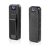 HDView Body Camera HD 1080P Portable Video Recorder with 180° Rotatable Lens Wearable Camcorder with Night Vision Police Body cam for Sport/Delivery/Travel/Law Enforcement, Micro SD Card NOT Included