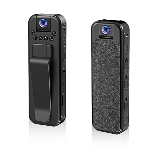HDView Body Camera HD 1080P Portable Video Recorder with 180° Rotatable Lens Wearable Camcorder with Night Vision Police Body cam for Sport/Delivery/Travel/Law Enforcement, Micro SD Card NOT Included