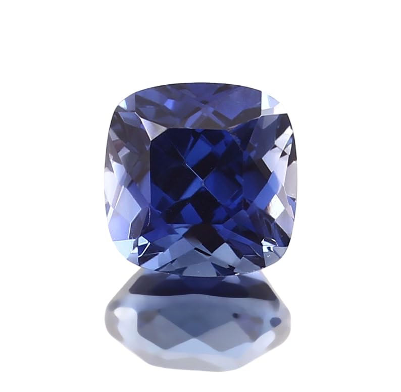 Saphir bleu naturel 10 mm en coussin, la pierre parfaite pour offrir un bijou fait main
