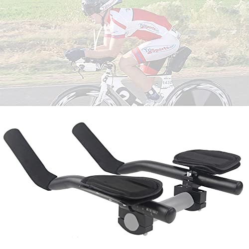 Bike Aero Bars Aluminum Alloy Armrest Bar for Road Bike Bicycle Racing TT Handlebar Clip on Relaxation HandleTriathlon Handlebars Bicycle Accessories