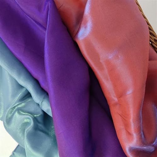 Tissu satiné fluide haut de gamme multicolore irisé pour confection de robe de mariée de luxe