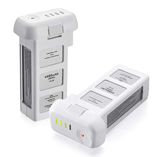 2-Pack Phantom 3 Battery, 15.2V 4480mAh Intelligent Flight Battery for DJI Phantom 3 Standard, DJI Phantom 3 Pro, DJI Phantom 3 Advanced, DJI Phantom 3 4K, DJI Phantom 3 SE Drone