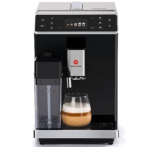Mcilpoog Fully Automatic Espresso Coffee Machine with Grinder and Milk Frother