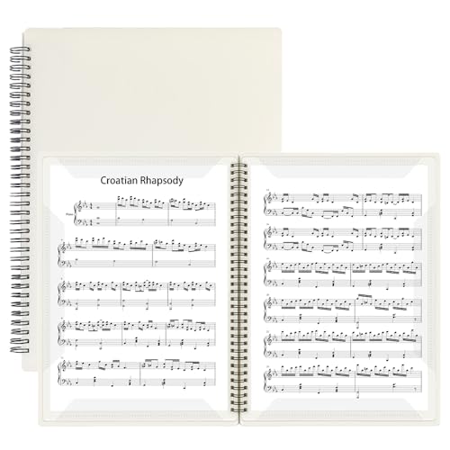 楽譜ファイル 書き込める 譜面ファイル バンドファイル 楽譜入れ 楽譜ノート 楽譜 ファイル カキコ 書き込めるファイル 楽譜 台紙 A4サイズ ホワイト 20枚/40ポケット