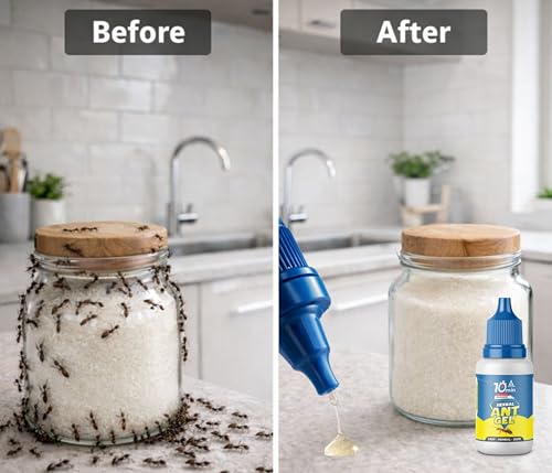 Image of Amish Herbal Ant Gel Pack of 5 | 10 Min Max Bait Formula | Powerful Organic Repellent & Cleaner | Removes Red, Rekha, Laxman, Antox Pests | Natural Dawa Protector for Home & Kitchen