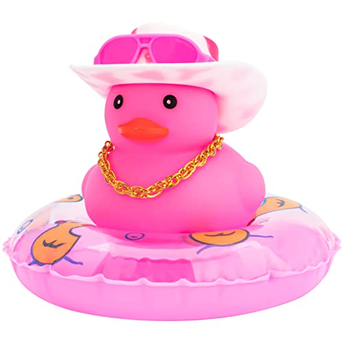 Wonuu Rubber Ducks - Pink & White, Car & Dashboard Decorations