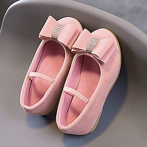 Girls Sandals Girls Princess Shoes Toddler Infant Kids Baby Bowknot Single Sandals Shoes Little Girl Bedroom Slipper (Pink, 25 Toddler)4