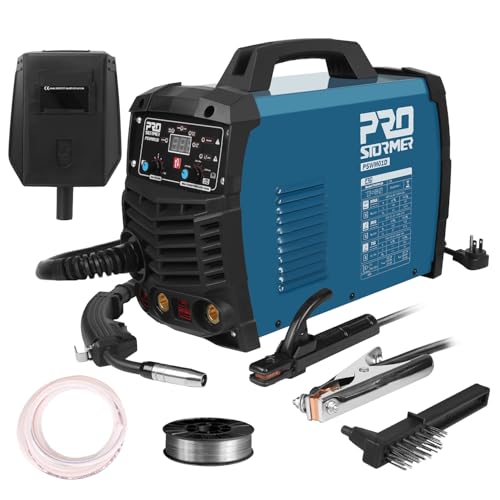 Image of Prostormer Welding Machine 3 in 1, MIG TIG MMA Multifunctional Welder with Digital Display, Includes Electrode Holder & Earth Clamp, Ideal for Home DIY and Professional Use
