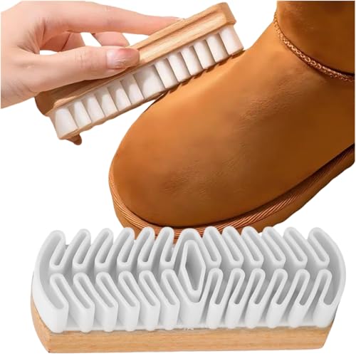 Best Brush for Ugg Boots: Suede & Nubuck Cleaning Guide 15 Crepe Suede Rubber Brush for Cleaning Snow Boots – 2025 Upgrade No Water Needed, Wood Handle for Dry Cleaning & Maintaining Suede & Nubuck Leather – Gentle & Effective for Boots, Shoes, Sneakers