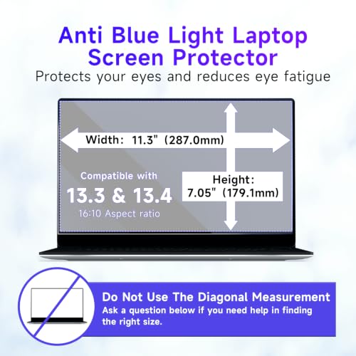 Image of 2 Pcs 13.3 & 13.4 inch 16:10 Laptop Screen Protector With Blue Light Filter