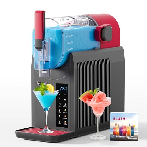 AAOBOSI Slushie Machine for Home, Frozen Drink Machine with Cookbook, Margarita Machine with 6 Presets Programs, No Ice Needed, Auto Cleaning, Slushy Maker for Frozen Margaritas, Cocktails, Frappés