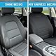 UniVexx® Autositzbezüge 2er-Set – Universal Vordersitz-Schonbezüge mit Airbag-Ausschnitt – Atmungsaktiv & pflegeleicht – Passend für viele Automodelle (Schwarz)