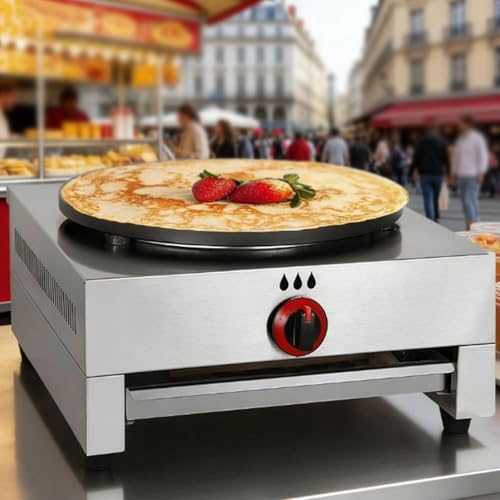 Plancha antiadherente para panqueques y crepes, aparato de cocina de escritorio de grado comercial para una preparación versátil de comidas