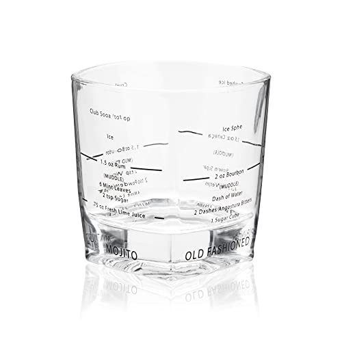 True Cocktail Rocks Glasses with Recipes for Old Fashioned, Mojito, Mint Julep & Caipirinha, Old Fashioned Glasses, Bar Glassware, 8.5 oz, Set of 4 by TRUE - Image 6