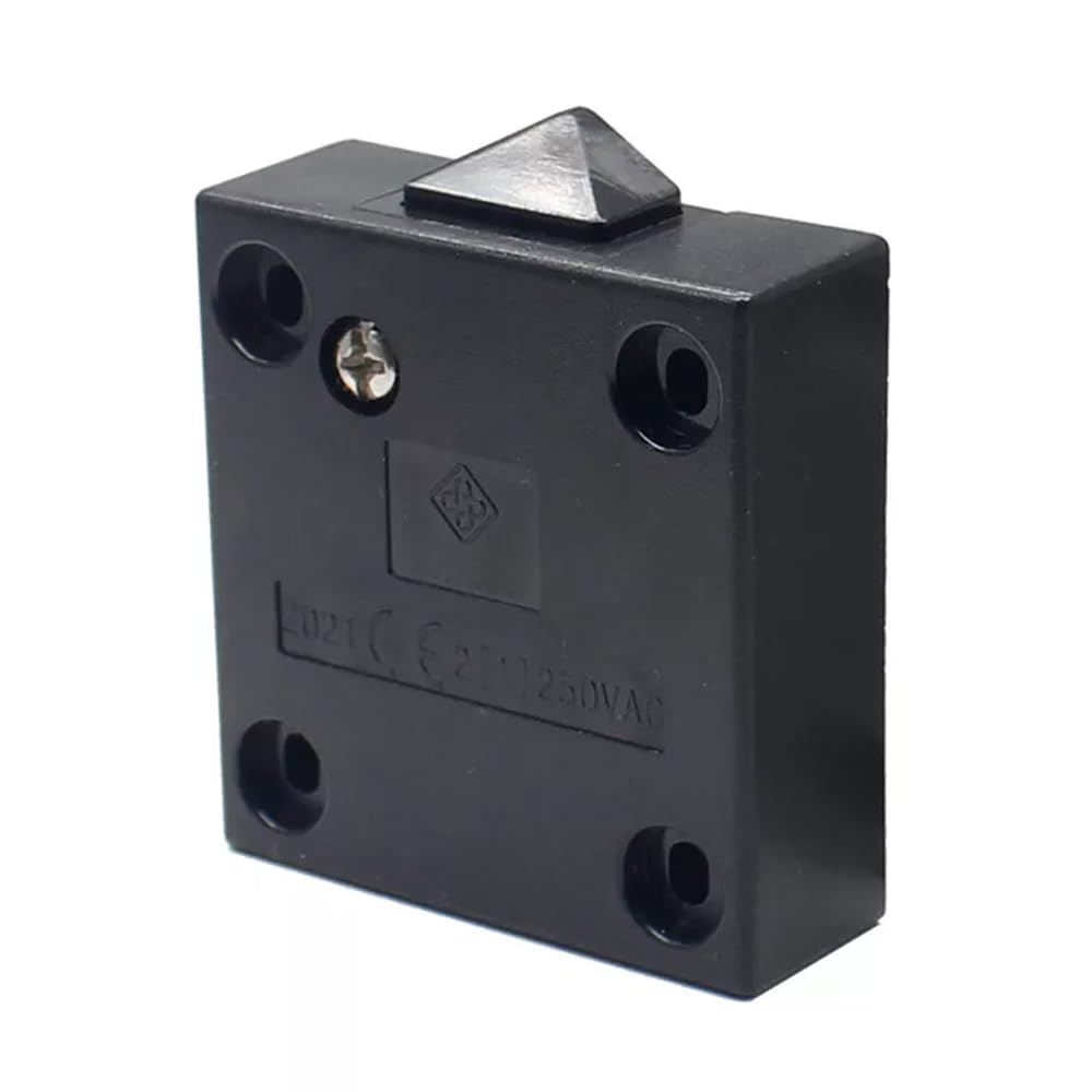 Cabinet Switch Chest Switch 2A 250V Door Switch Door Contact Switch Cabinet Switch Button Contact Switch for Furniture Door Furniture Switch Black - Image 3