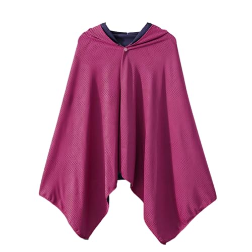 Generisch Capa protectora solar - Capa con capucha portátil, de secado rápido, ligera, sudaderas largas para montañismo, deportes al aire libre, capa refrescante para mujeres y hombres, ropa de