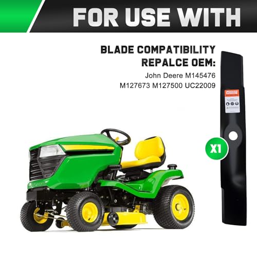 Image of Grasscool Z355e 48 inch Blades Replace John D-eere M145476 UC22009 for Z425 Z445 Z325E Z525E 48'' Deck Mower with Circle Mounting Pattern M127673 M127500 (High-Lift)