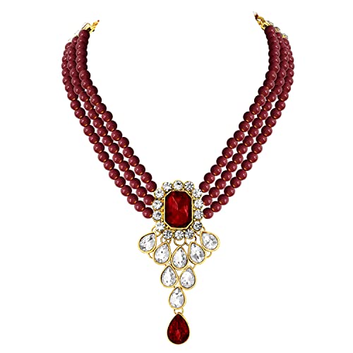 Image of Peora Crystal Faux Pearl Jewellery Gift Set for Women