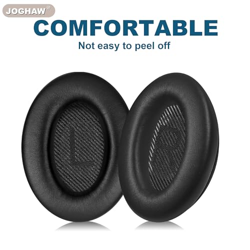Almohadillas de repuesto para auriculares, almohadillas de cuero proteínico para auriculares Bose QuietComfort QC35, con espuma viscoelástica más suave - Negro miniatura 4