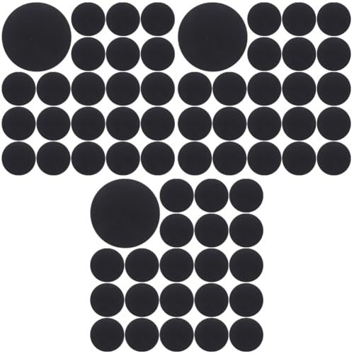 VILLCASE 3sets DIY Felt Circles Stickers for Crafts Self-Adhesive Decorative Felt Gaskets for Clothing Handmade Materials for DIY Projects 500pcs*3