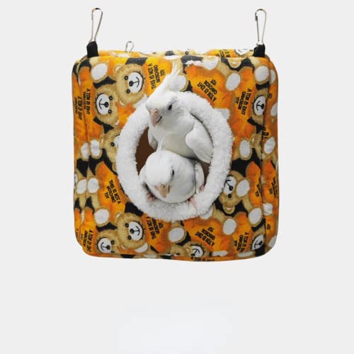 Barn Eleven Winter Warm Bird Nest House Bed Hammock Toy for Pet Pet Parrot Parakeet Cockatiel Conure Lovebird (Large)