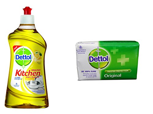 Dettol Kichen Dish and Slab Gel - 400 ml (Lemon Flavour) with Free Dettol Soap - 75 g (B011L005D4) Amazon Price History, Amazon Price Tracker