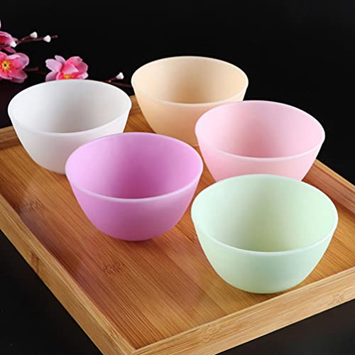 Cabilock 6 Pcs Rosto de Silicone Misturando Tigela Lama Facial Tigela Cosmético Tigela de Mistura Ca