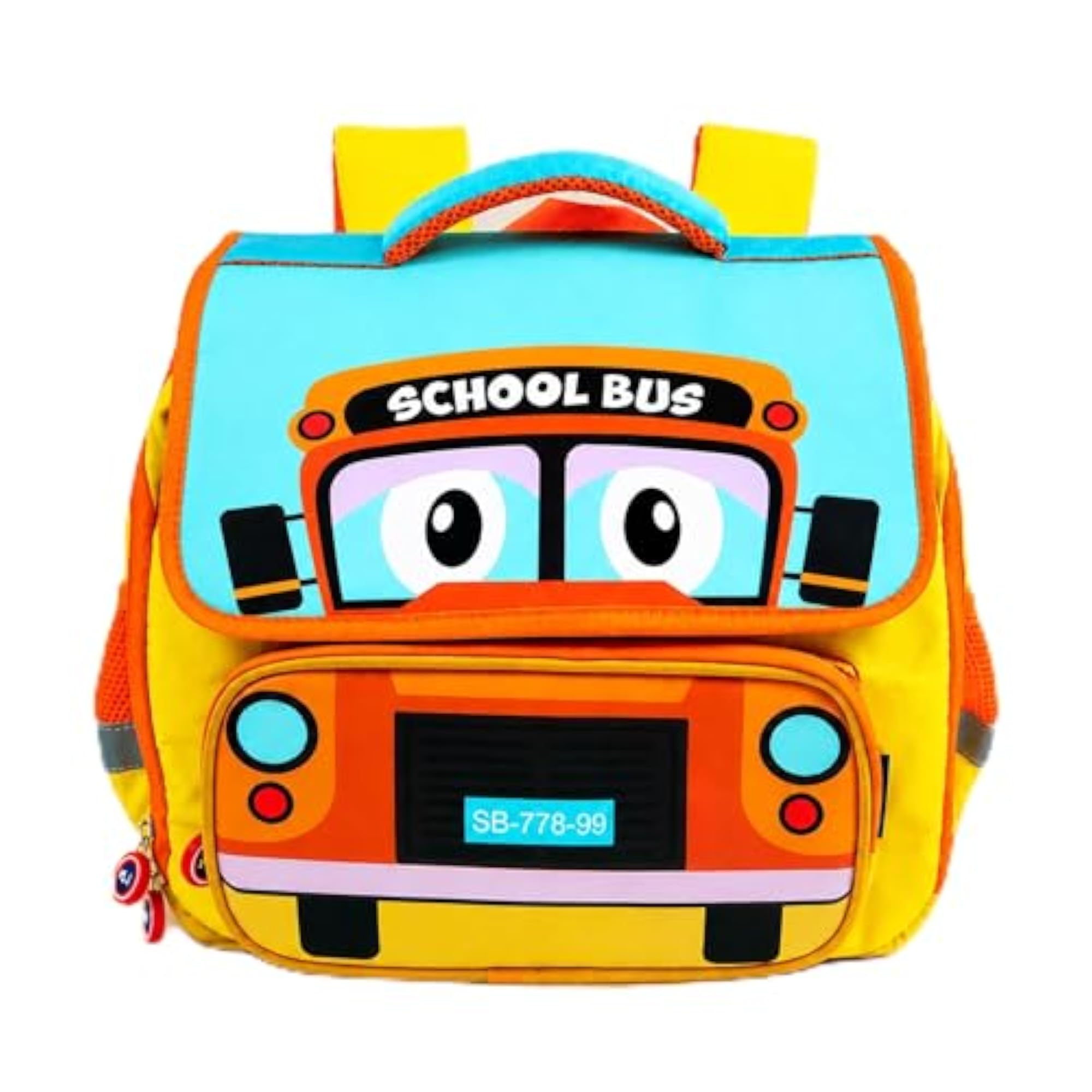 Cute School Bus Design Rectangular Shape Bagpack for Preschool