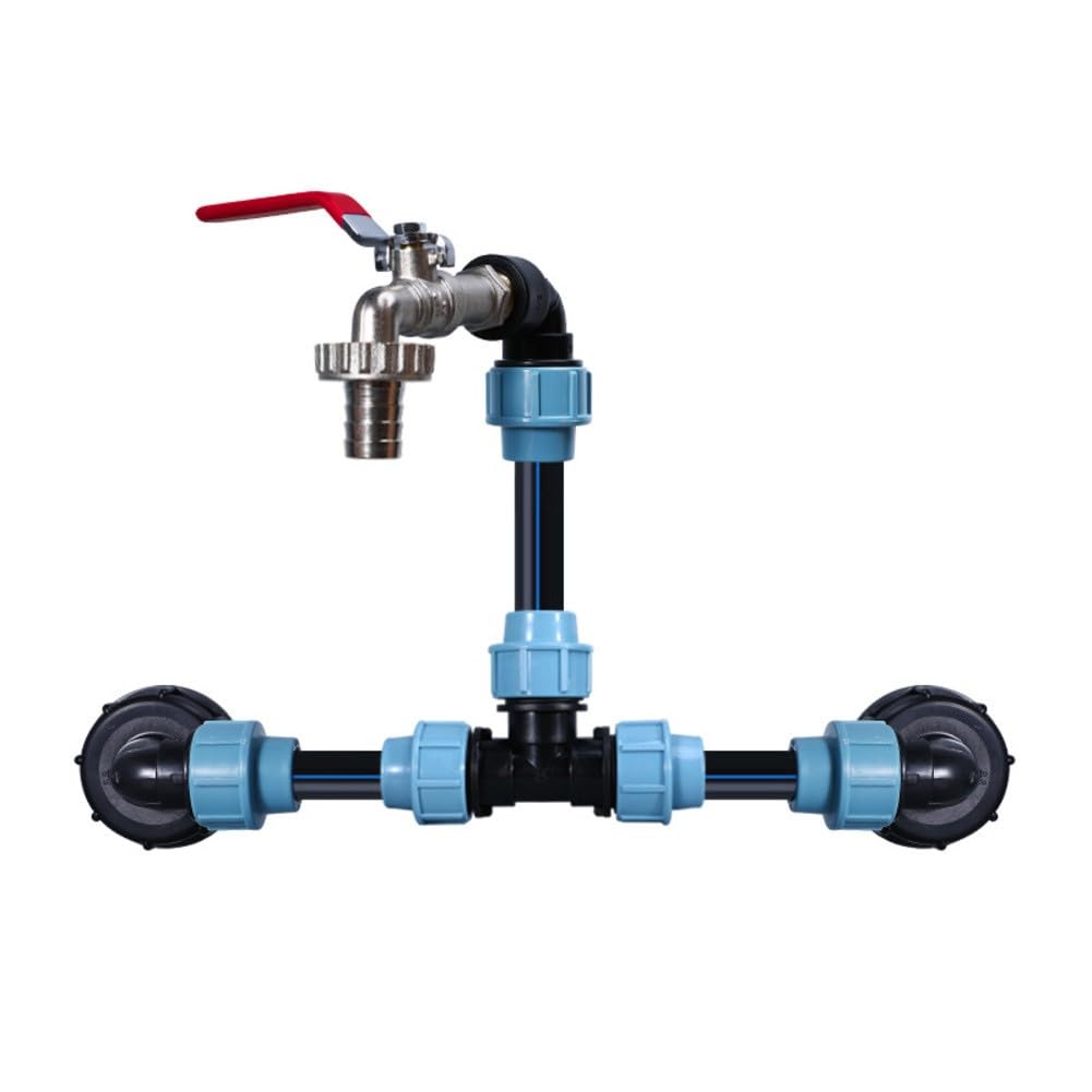 Adaptateur réservoir IBC avec raccord de valve pour tuyau de jardin