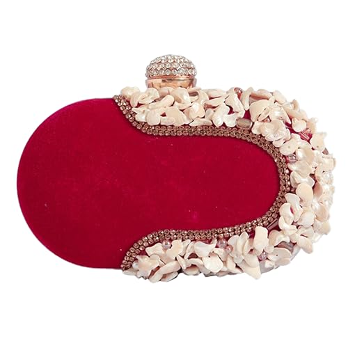 Image of THE TAN CLAN Dariya Sea Shells Hand Embroidered Clutch Purses for Women | Luxury Evening Clutch Bag for Ladies | Perfect for Party, Wedding, Gifting | Stylish Handbag