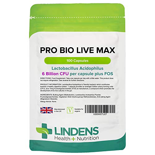 Linden Probiotische Max Acidophilus W/Prebioticum + Fos 100 Tabletten