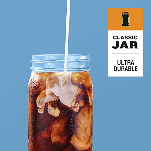 County Line Kitchen Glass Mason Jar Pitcher With Lid - Wide Mouth, 2 Quart (64 Oz / 1.9 Liter) - Heavy Duty, Leak Proof - Sun & Iced Tea, Cold Brew Coffee, Breast Milk Storage, Flavored Water & More #TOP2