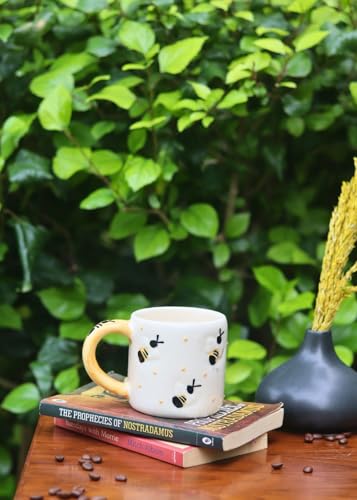 Image of Weaving Home Coffee Mug (WEAVING HOMES Irregular Ceramic Bee Coffee Mug)