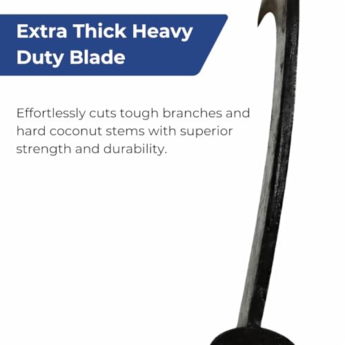 Image of Heavy Duty Sickle Head | Coconut Plucker, Grass Cutter & Branch Cutting Tool | Hardened Steel Agricultural Hand Tool for Farming, Gardening & Harvesting (1 Pc)