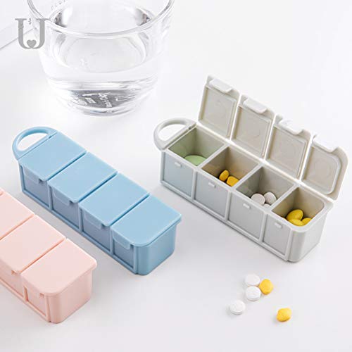 Organizador de comprimidos Healifty Pill Box para viagem (azul)
